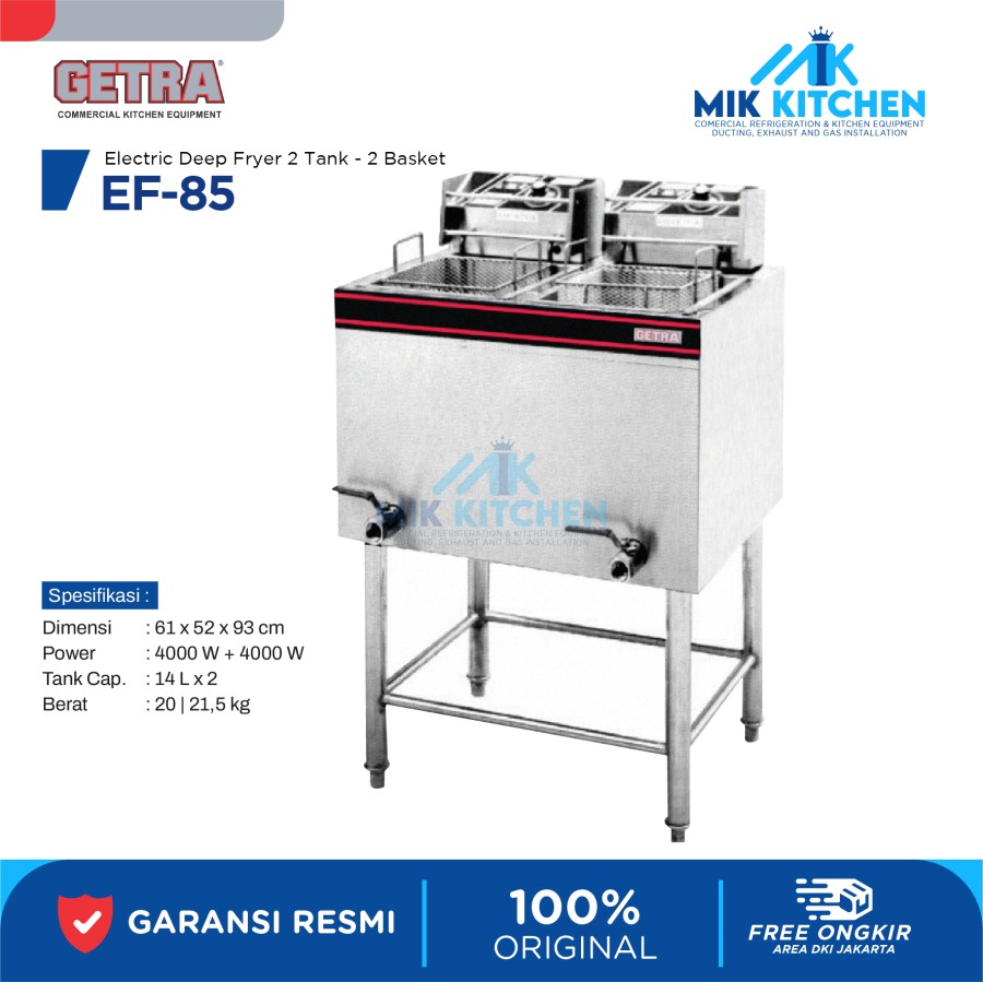 GETRA Electric Deep Fryer EF-85 / EF85 / EF85