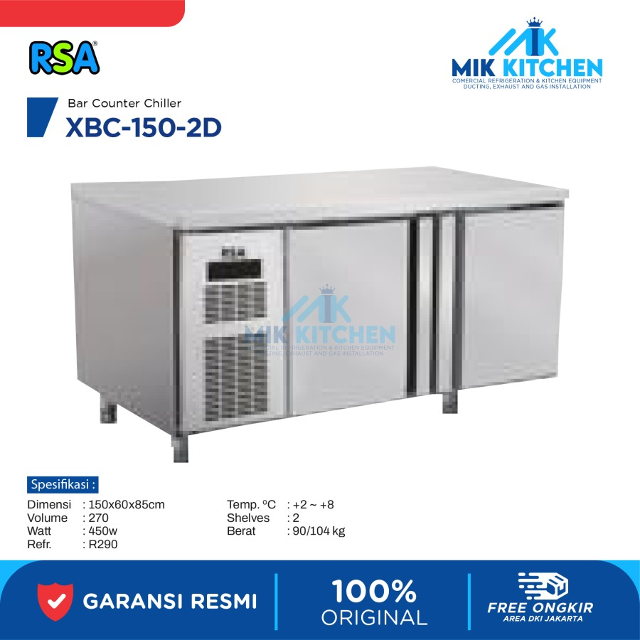 RSA BAR COUNTER CHILLER XBC-150-2D / XBC 150 2D / XBC1502D
