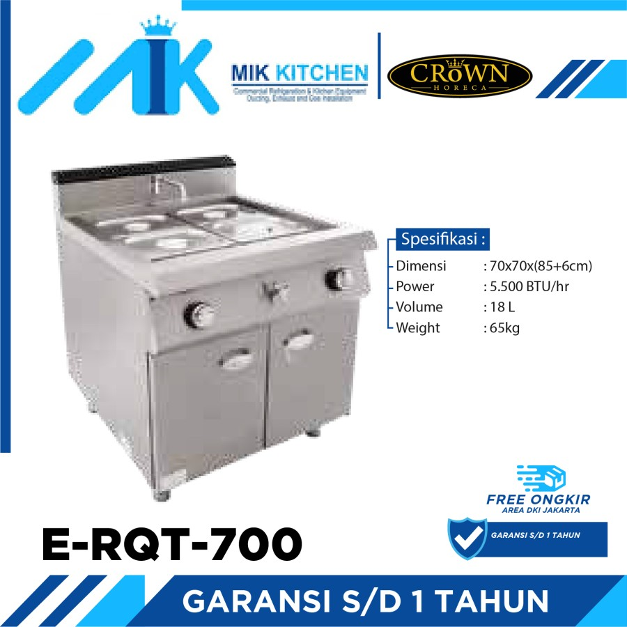 CROWN Gas Style Bain Marie Cabinet E-RQT-700 / E RQT 700 / ERQT700