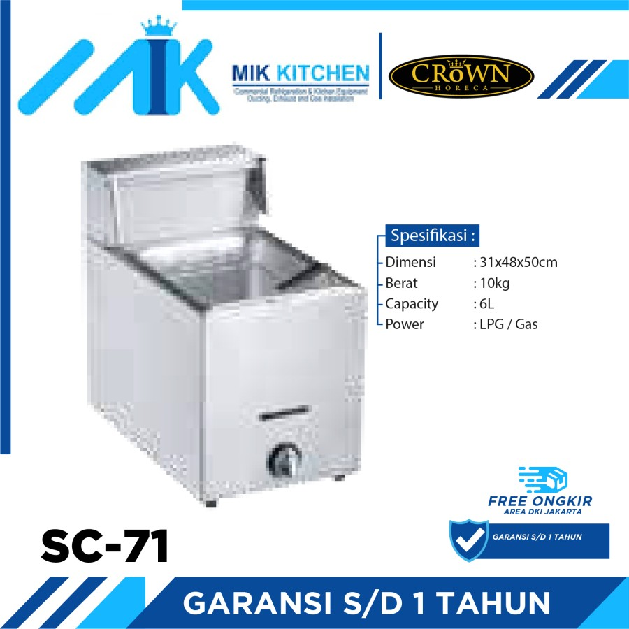 CROWN Gas Deep Fryer SC-71 / SC 71 / SC71
