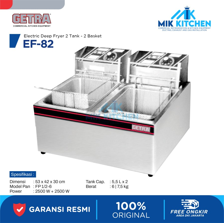 GETRA Electric Deep Fryer Counter Top EF-82 / EF82 / EF 82