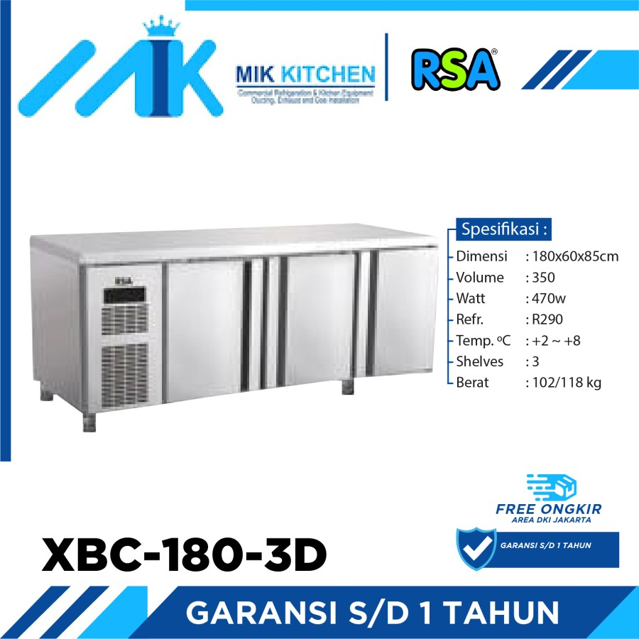 RSA Bar Counter Chiller XBC-180-3D / XBC 180 3D / XBC1803D