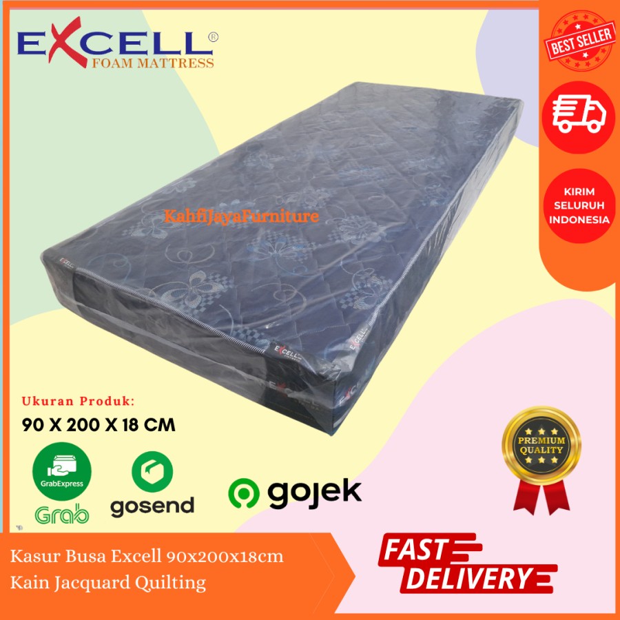 Kasur Busa 90x200x18 cm Excell Kain Jacquard Quilting Tebal