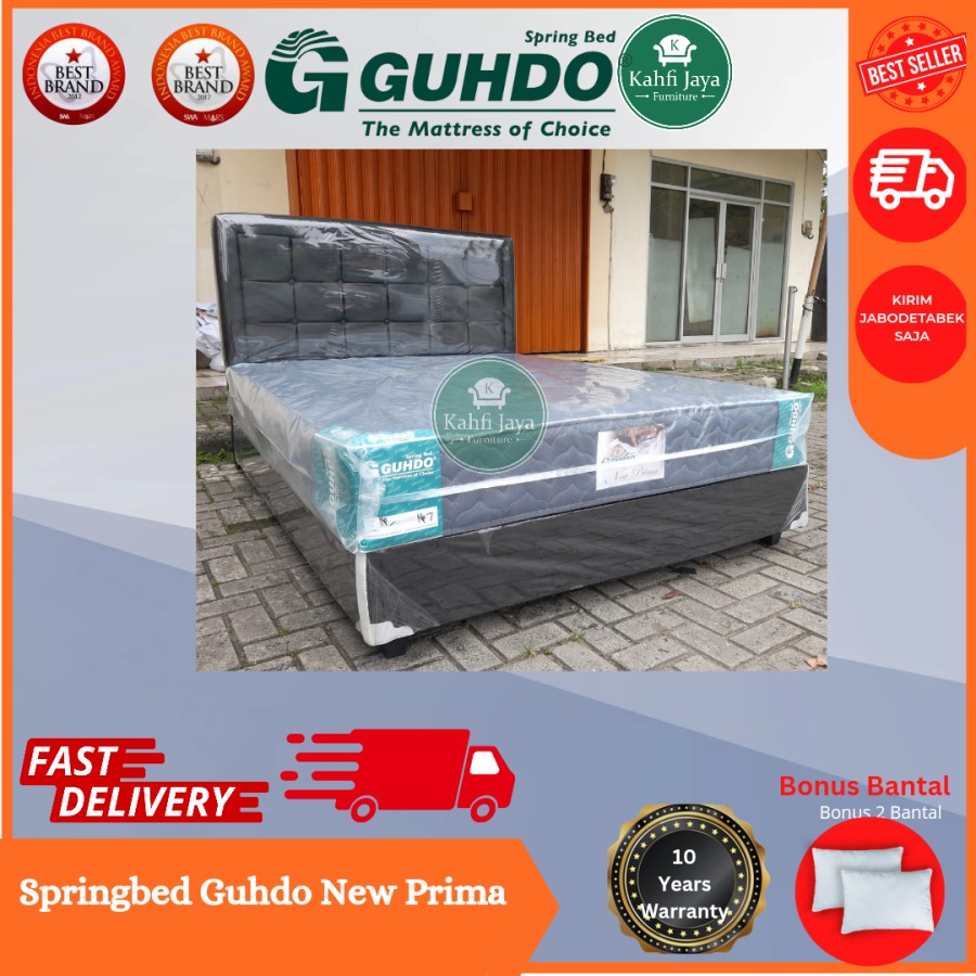 Springbed Guhdo New Prima 180x200 cm Full Set Divan Sandaran