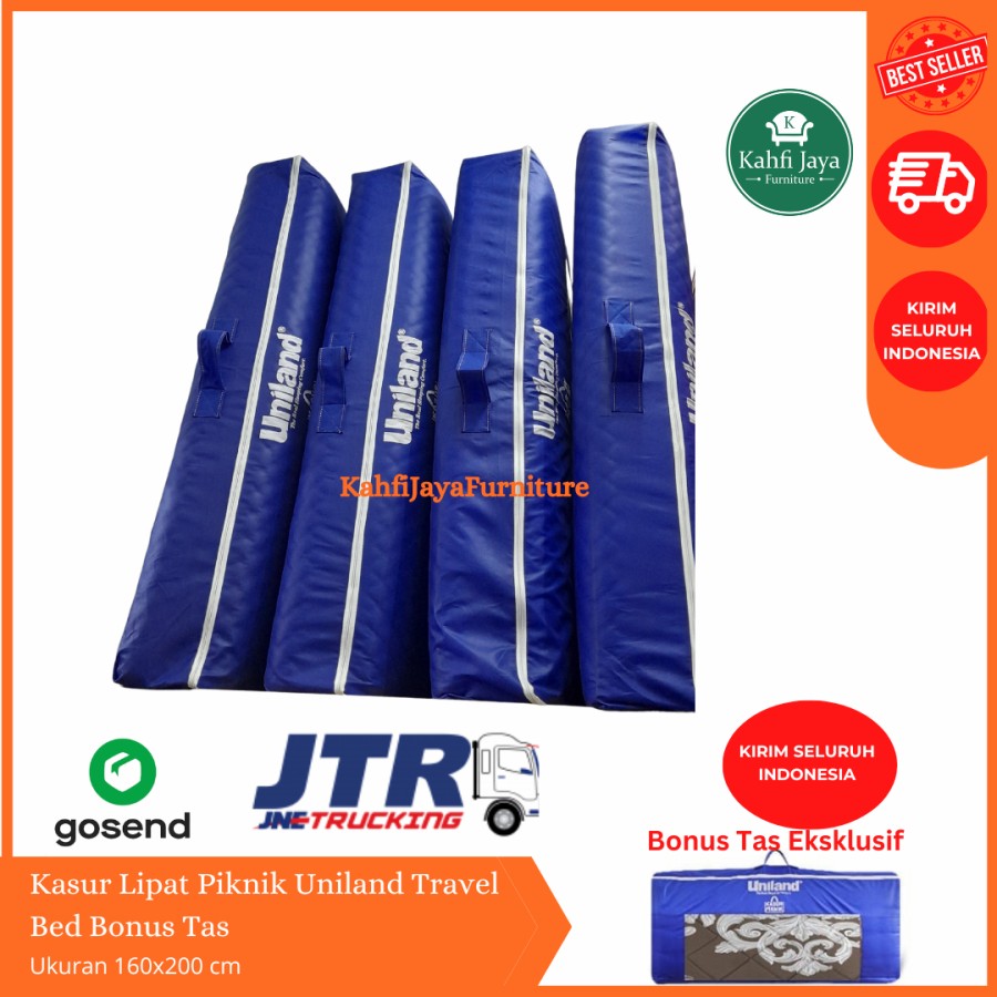 Kasur Lipat Uniland 120x200 cm Travel Bed Busa Gulung Lantai Bonus Tas
