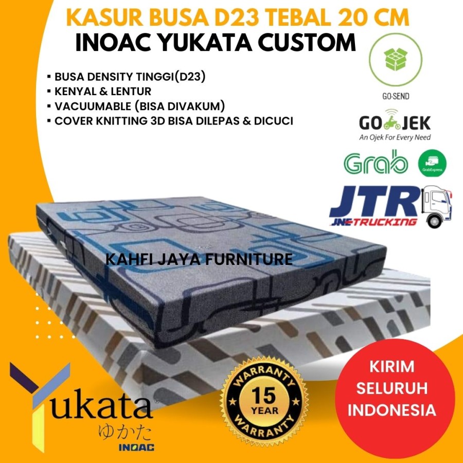 Kasur Busa Inoac Yukata Custom D24 Tebal 20 cm Garansi 15 tahun