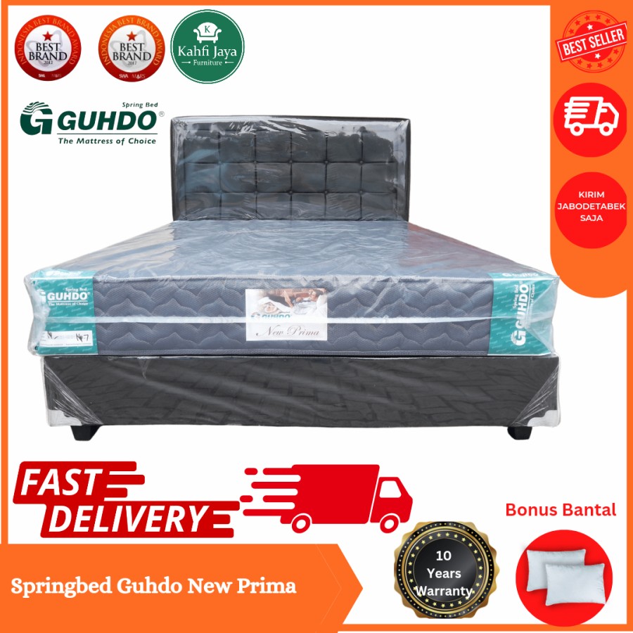 Springbed Guhdo New Prima 120x200 cm Full Set Divan Sandaran