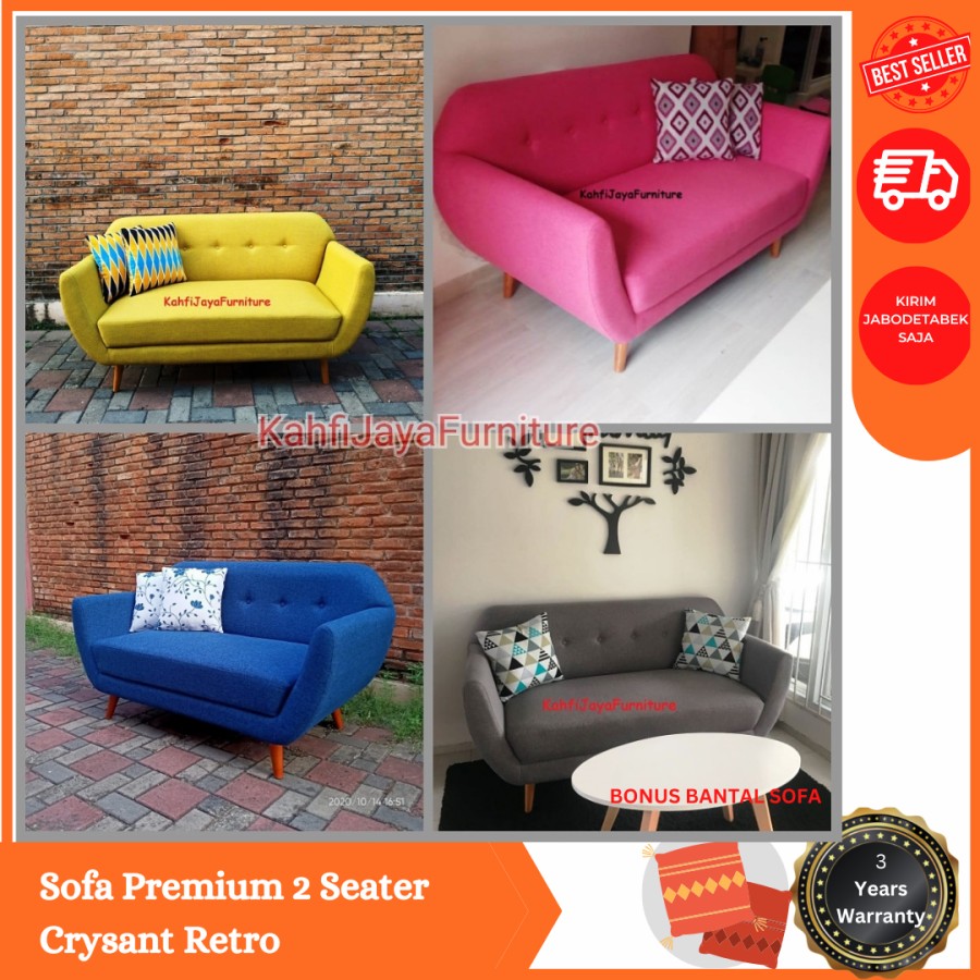 Sofa Crysant 2 Seater Flamingo