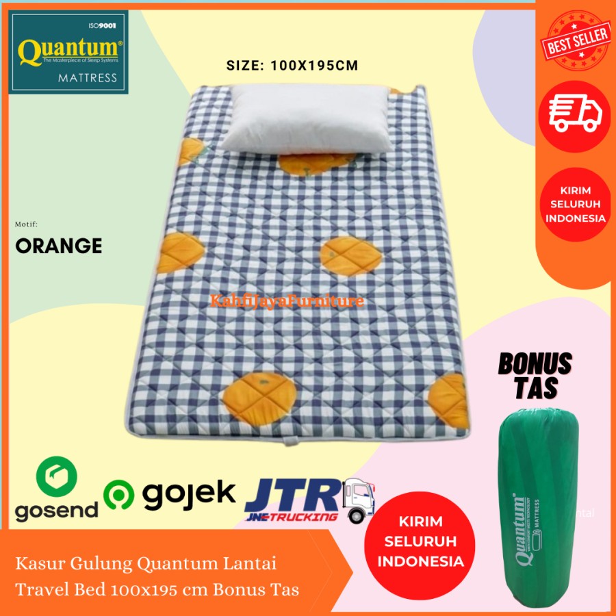 Kasur Gulung Quantum 100 x 195 cm Kasur Lipat Lantai Gratis Tas 