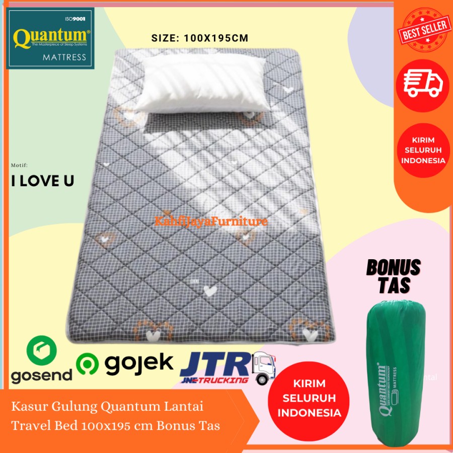 Kasur Gulung Quantum 100 x 195 cm Kasur Lipat Lantai Gratis Tas 
