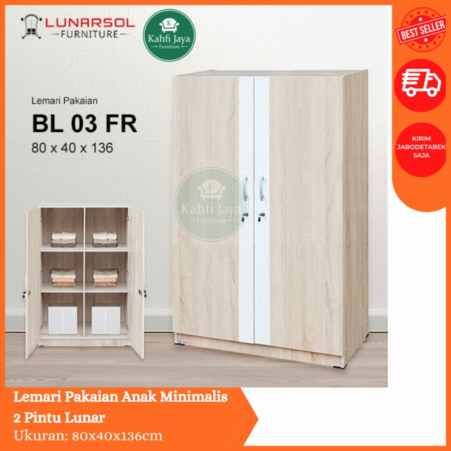 Lemari Pakaian Minimalis 2 Pintu Anak Baby Locker Lunar