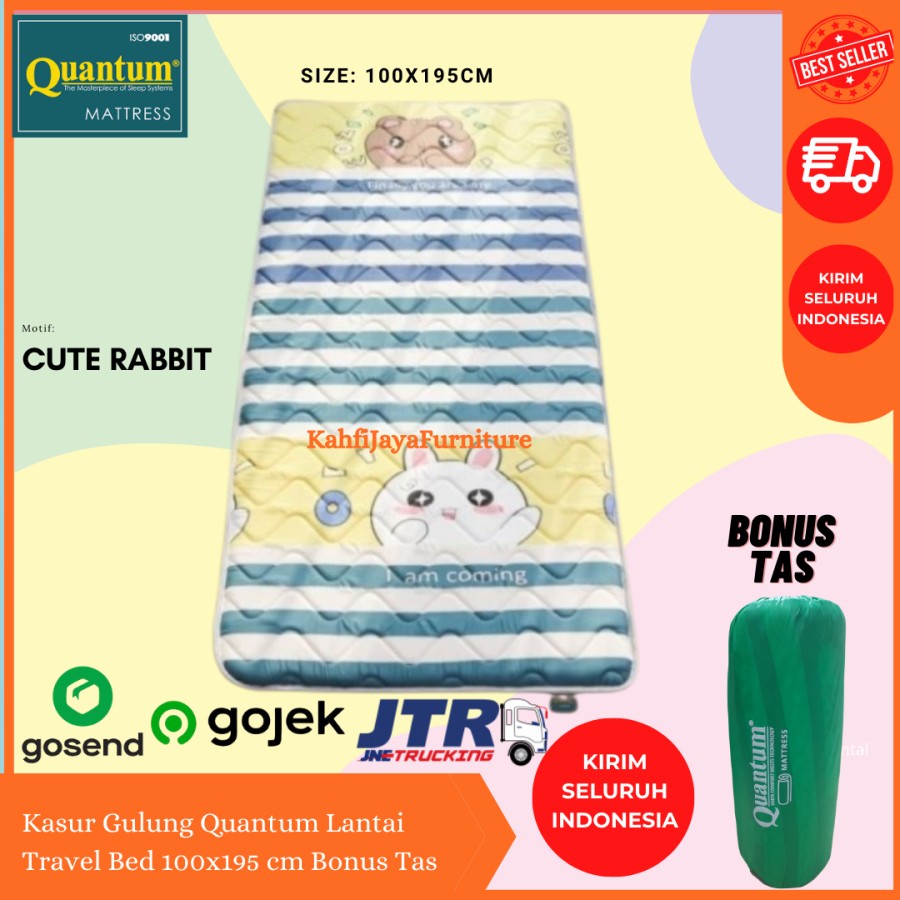 Kasur Gulung Quantum 100 x 195 cm Kasur Lipat Lantai Gratis Tas 