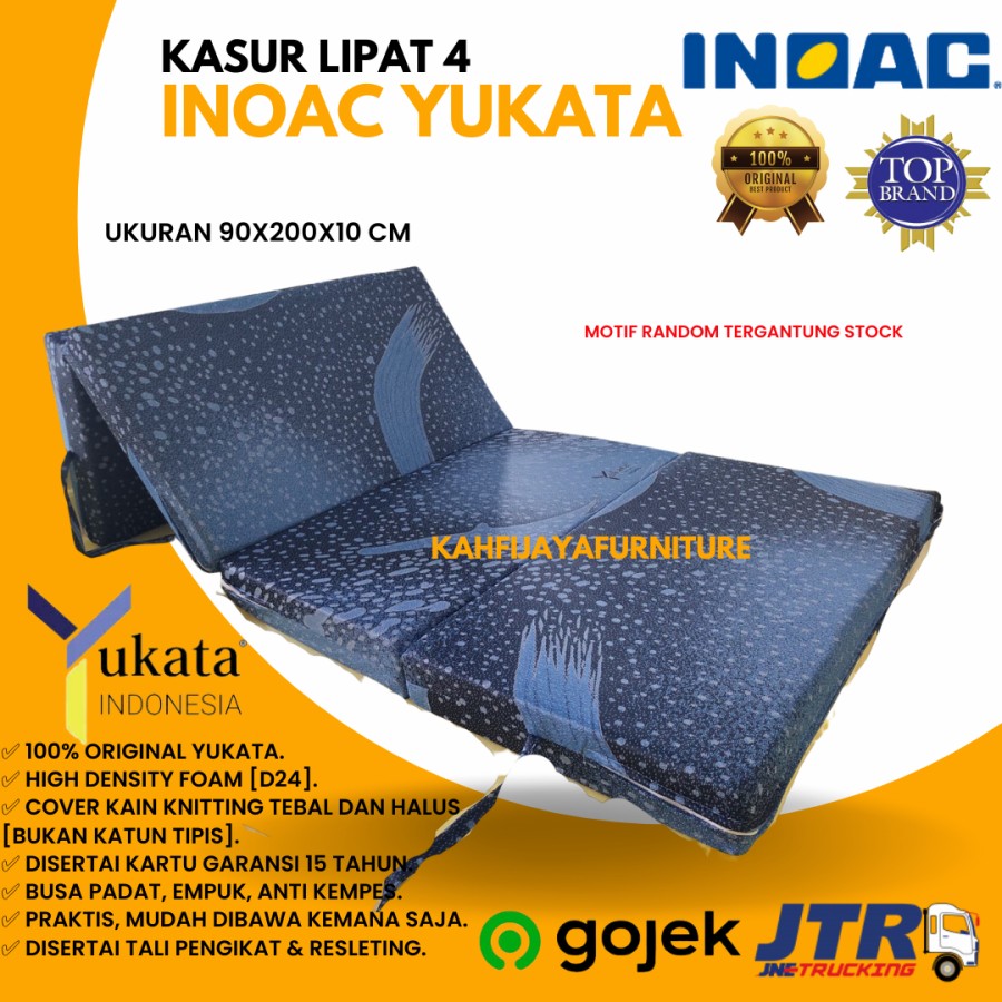 Kasur Busa Lipat Inoac Yukata Garansi 90 x 200 x 10 cm Kain Knitting