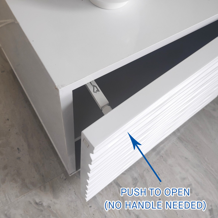 Melody-Furniture Meja TV Putih Serbaguna SASKIA 2 D WIDE TV UNIT WG