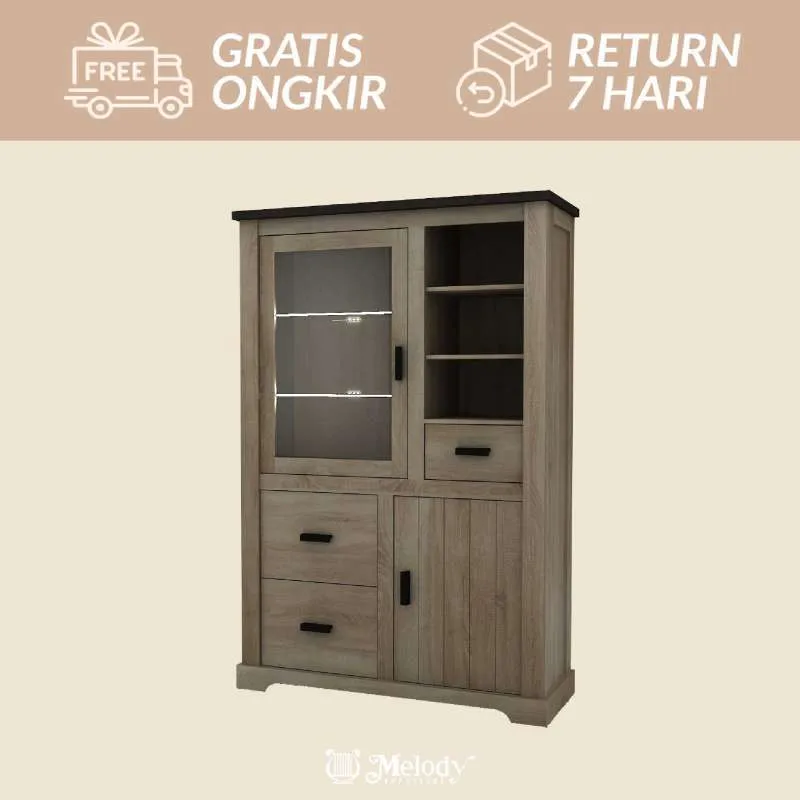 Furniture Lemari Kabinet Pajang WALES SHOWCASE