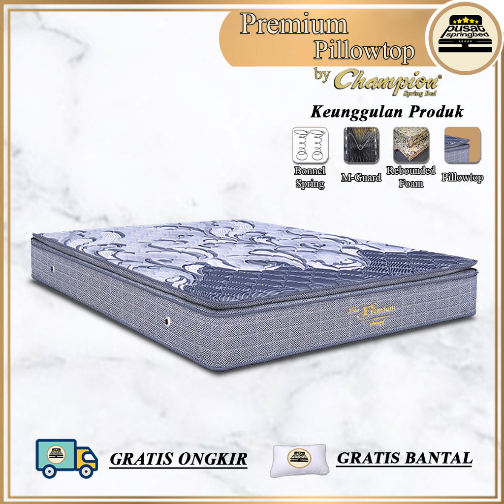 Champion Springbed Premium Springbed Saja All Varian Standar / Plush Top / Pillow Top (JAKARTA - BOGOR - DEPOK - TANGERANG -