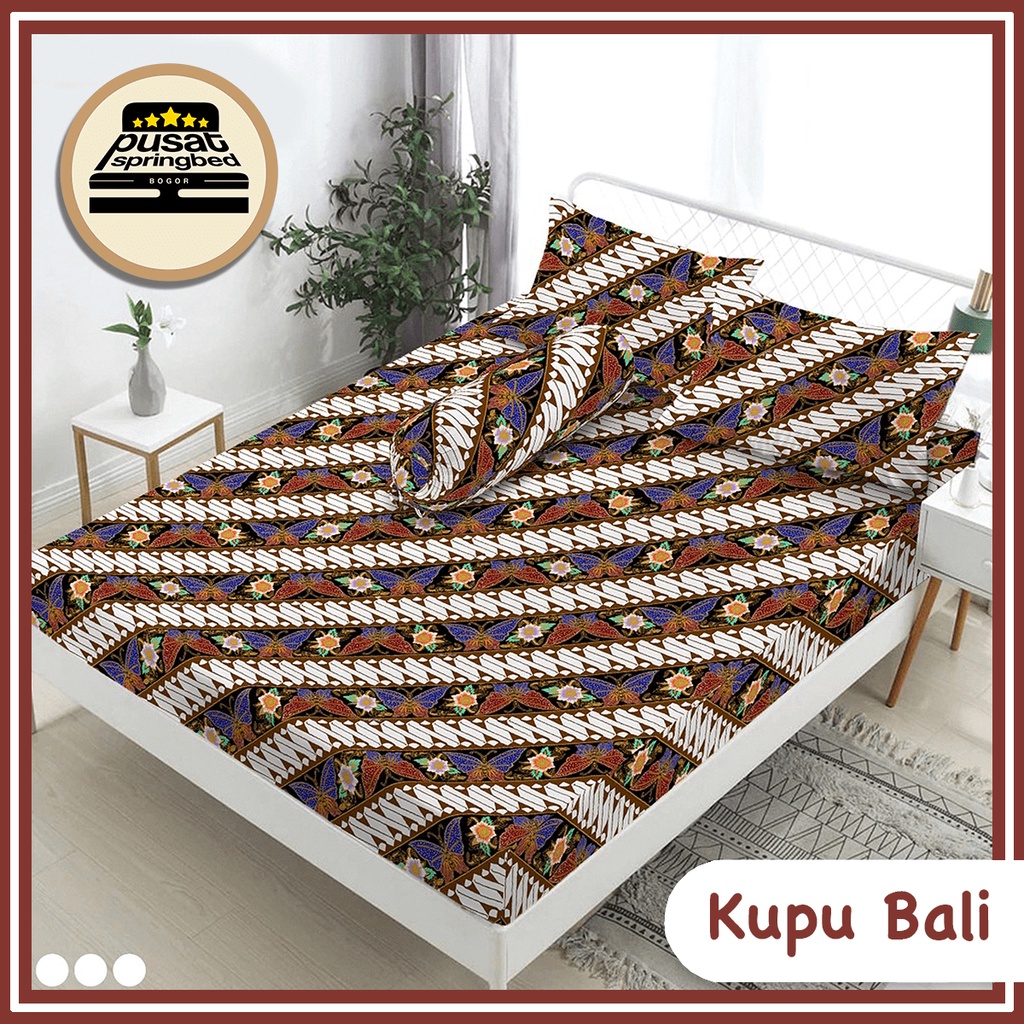 Sprei Microtex 30 CM Motif Batik Indonesia - Semua Usia (Fullset)