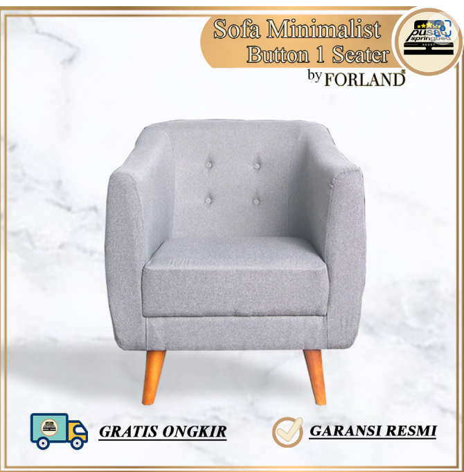 Sofa Minimalis 1 / 2 / 3 / Fullset Seater Forland Sofa Series - Button Edition (JABODETABEK)