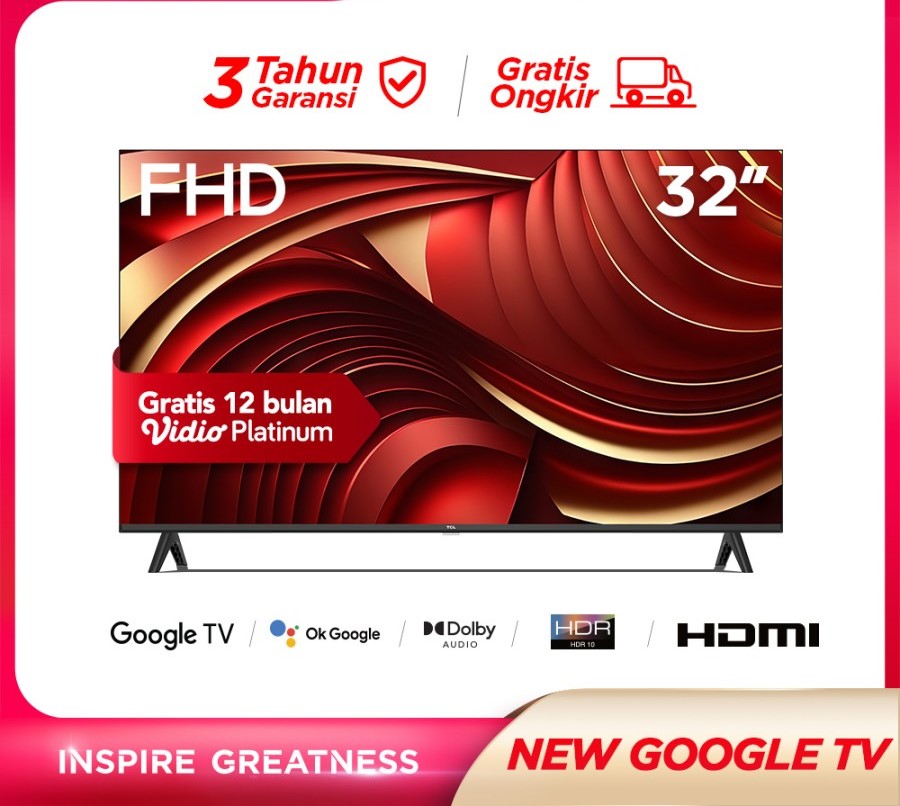 TCL 32 Inch Google TV - 32G9 - FHD - Google Audio - WiFi - 32G9
