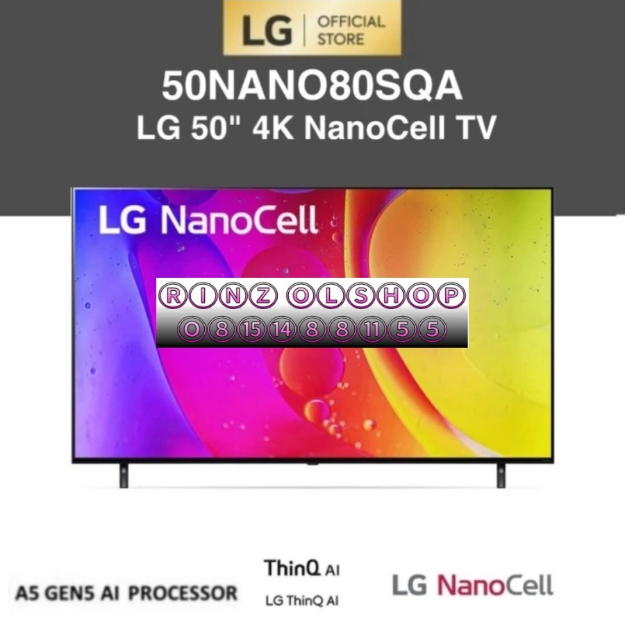 LED TV LG 50NANO80SQA NANOCELL SMART TV UHD 4K GEN 5 50NANO80