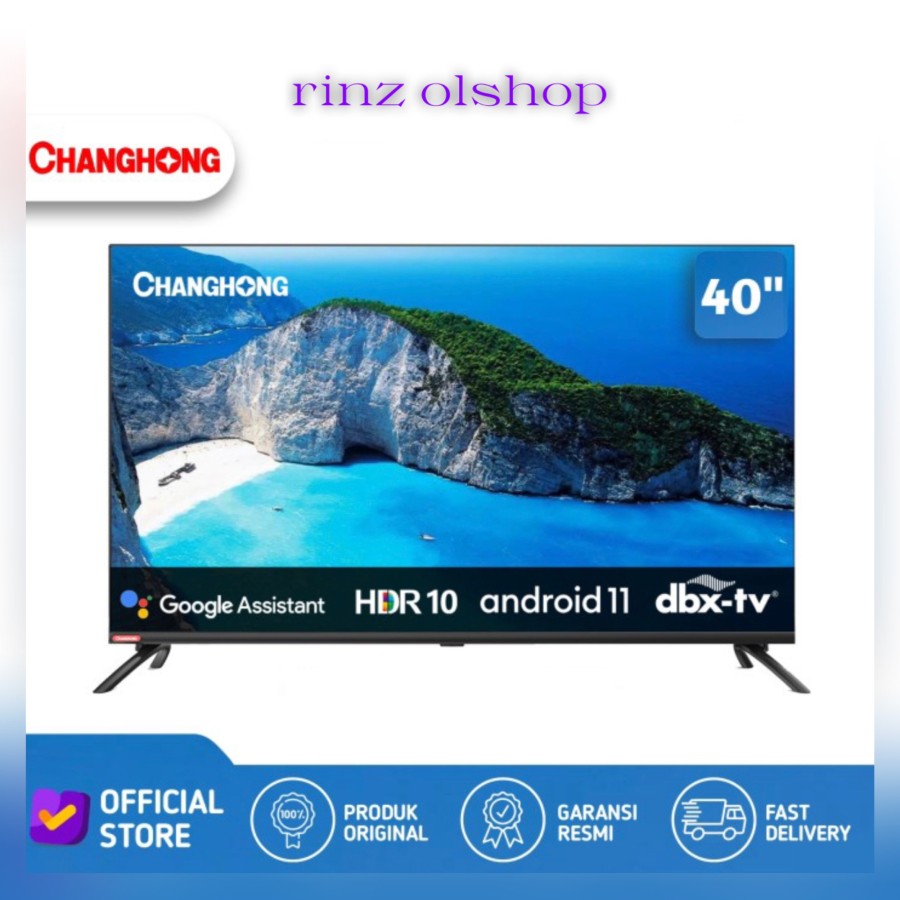 CHANGHONG 40H7 PRO SMART GOOGLE TV UHD 4K ANDROID 11.0 BEZELLESS