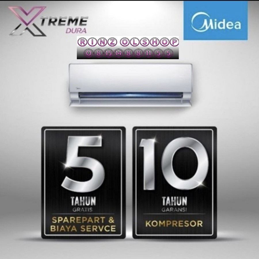 AC 1.5PK MIDEA MSAF-12CRN2 SPLIT WALL R32 1.5 PK MSAF12CRN2 INVERTER