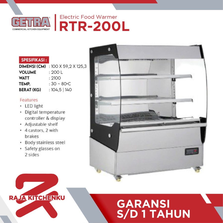 Jual Getra Electric Food Warmer Rtr L Rtr L Rtr L