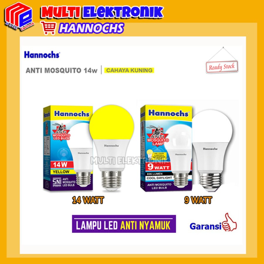 Hannochs Lampu Anti Mosquito / Lampu Bohlam Anti Nyamuk 