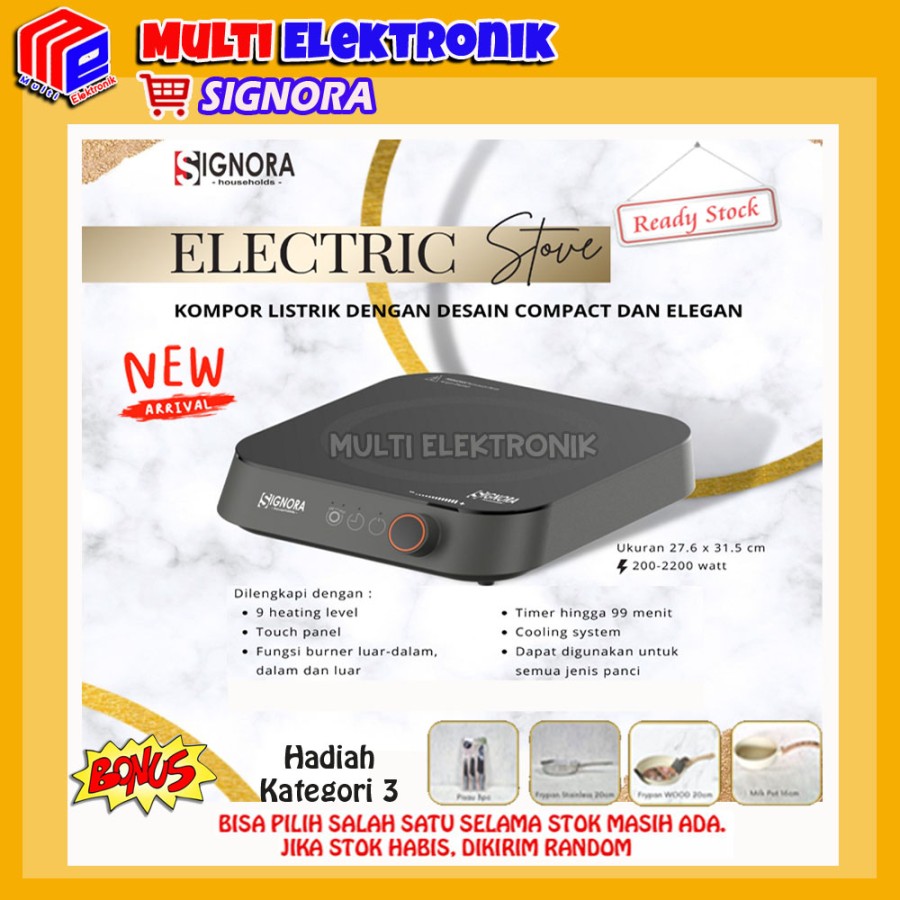 Kompor Listrik Signora/Electric Stove Signora/Kompor Signora