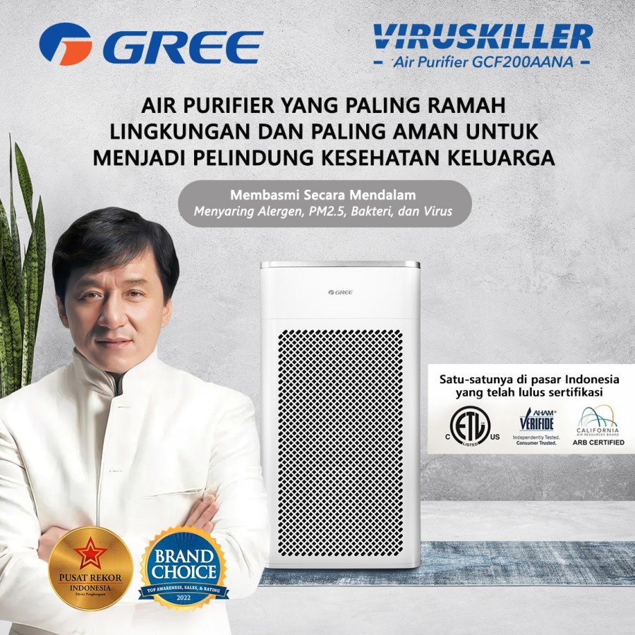 Gree Air Purifier UV HEPA Filter H13 Pembersih Udara GCF-200AANA