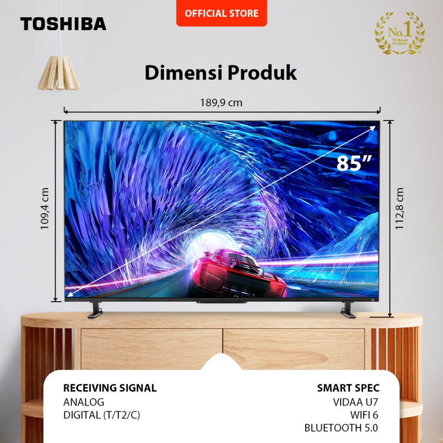 Toshiba GAMING TV 65" 144Hz 4K UHD Smart TV Dolby Vision IQ - 65Z670MP