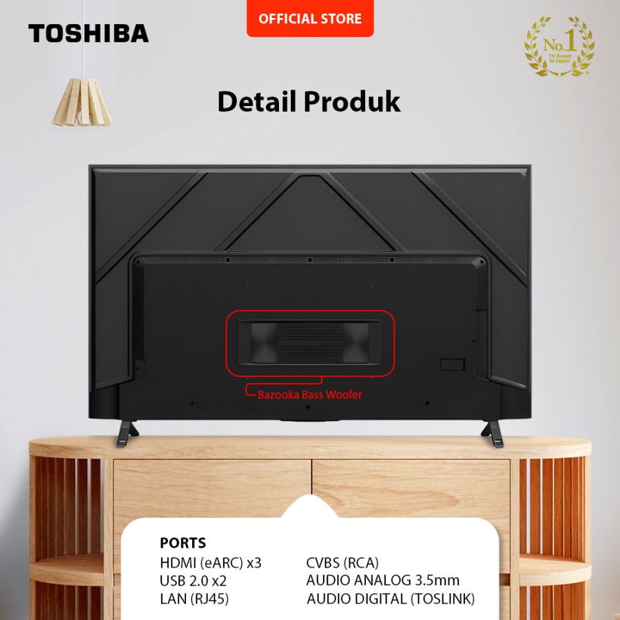 Toshiba TV 55" 4K UHD Google TV - Quantum Dot QLED Dolby - 55M550MP