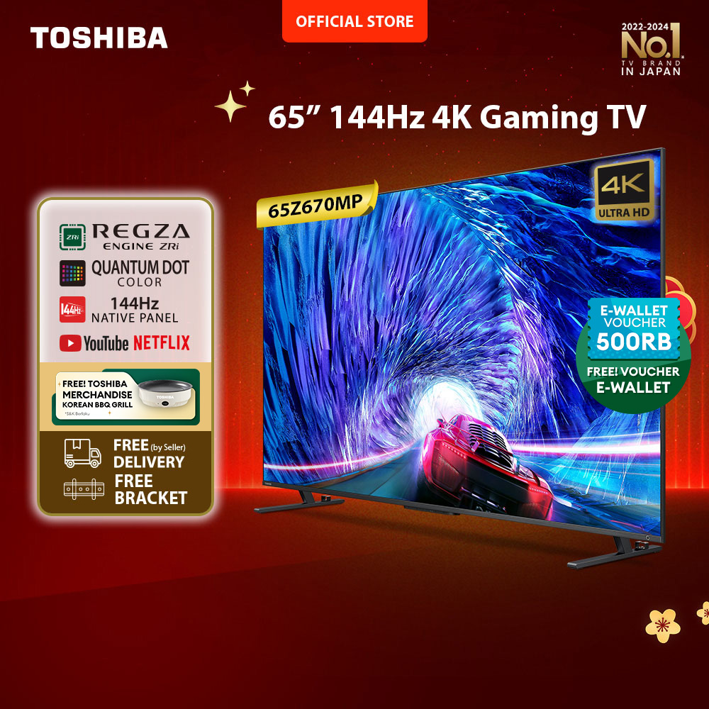 Toshiba GAMING TV 65" 144Hz 4K UHD Smart TV Dolby Vision IQ - 65Z670MP