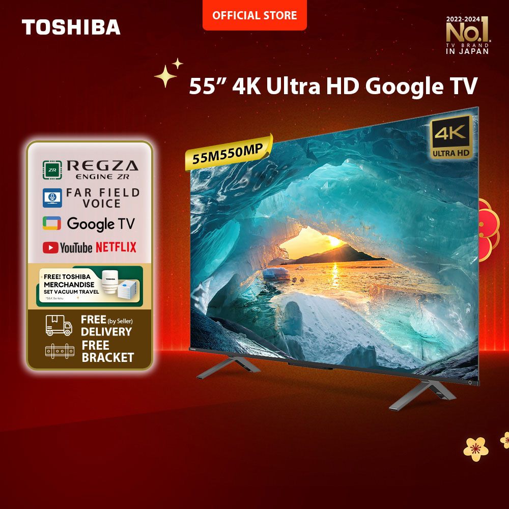 Toshiba TV 55" 4K UHD Google TV - Quantum Dot QLED Dolby - 55M550MP