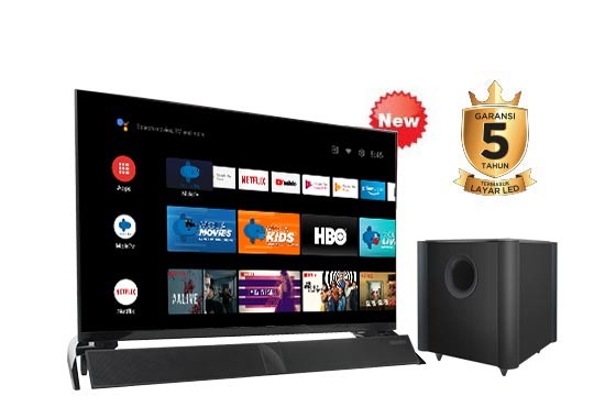 Jual LED TV POLYTRON 50 INCH SMART CINEMAX SOUNDBAR PLD 50 BAG