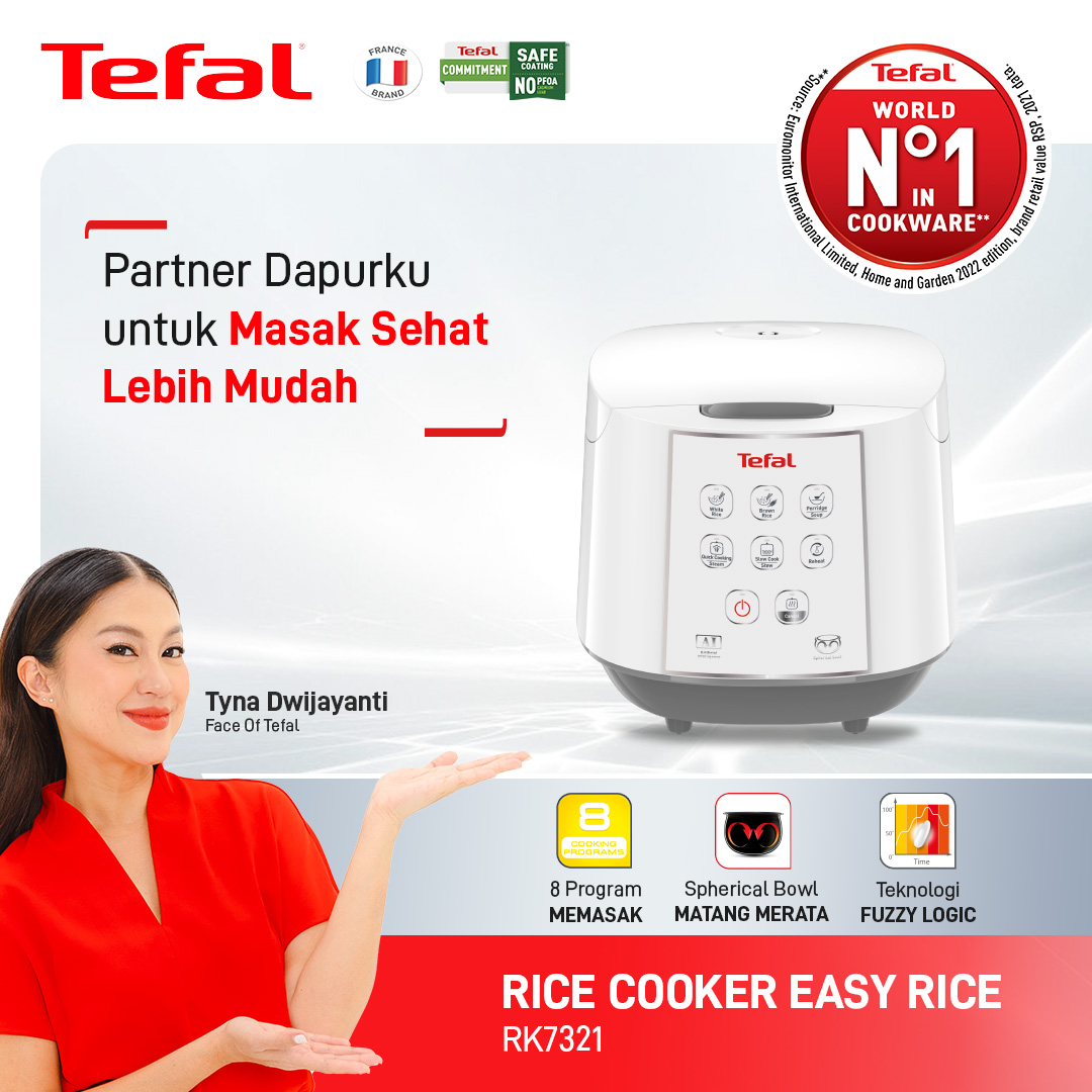 Tefal 1.8L Easy Rice RK7321 - Rice Cooker | Penanak Nasi Magic Com