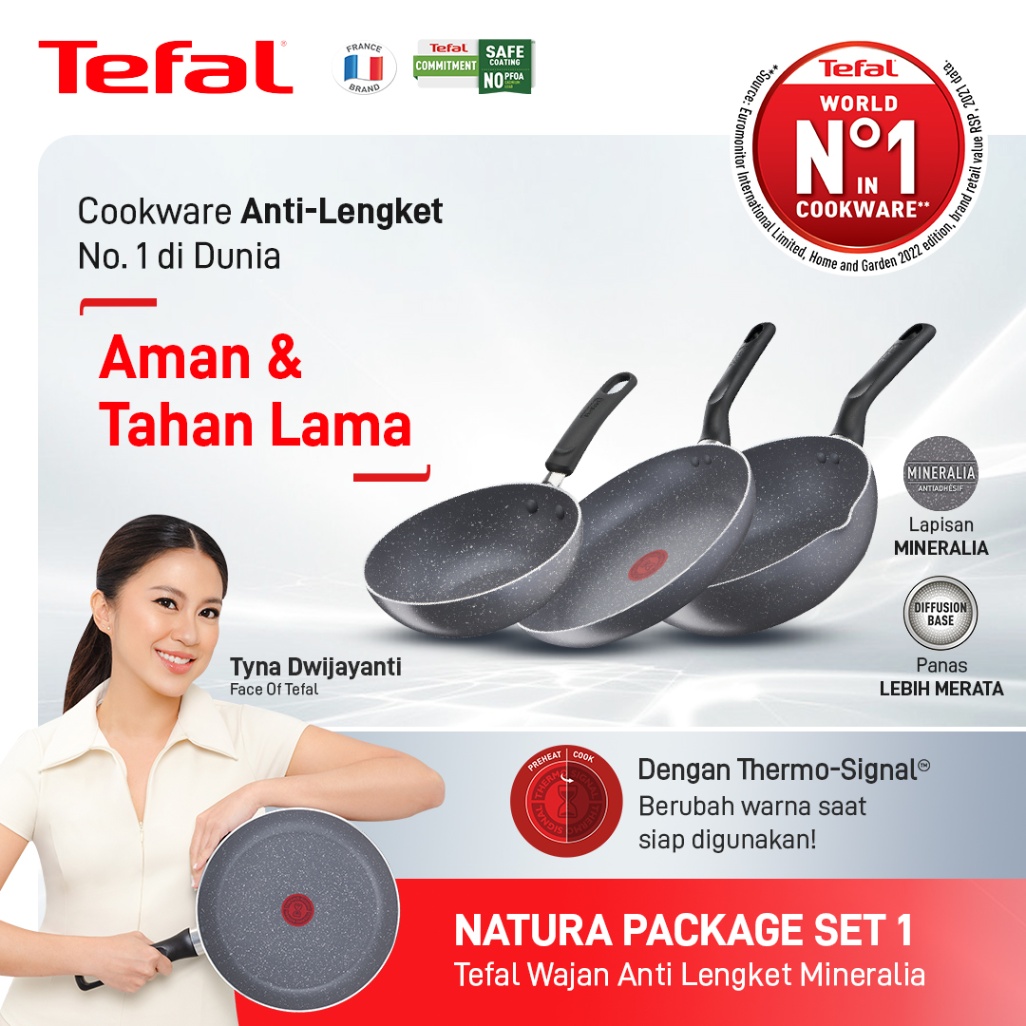 Tefal Wajan Anti Lengket Series Natura Set Package 1