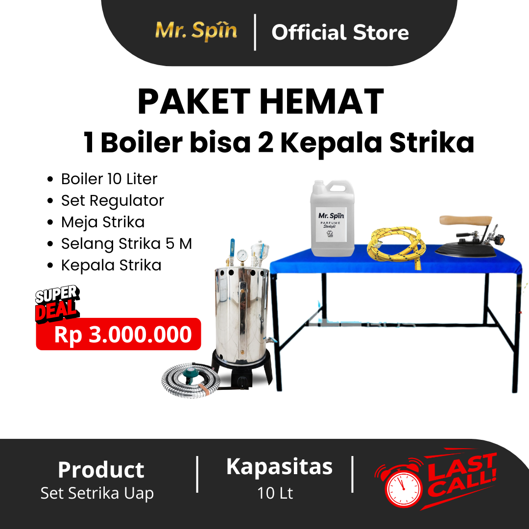 Paket Hemat 1 Boiler 2 Kepala Setrika