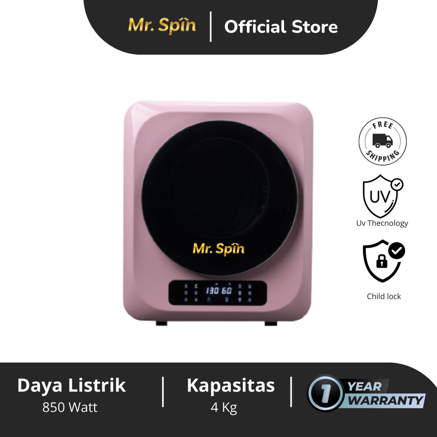 Mini Dryer Mr.Spin Pink | Mesin Pengering Pakaian