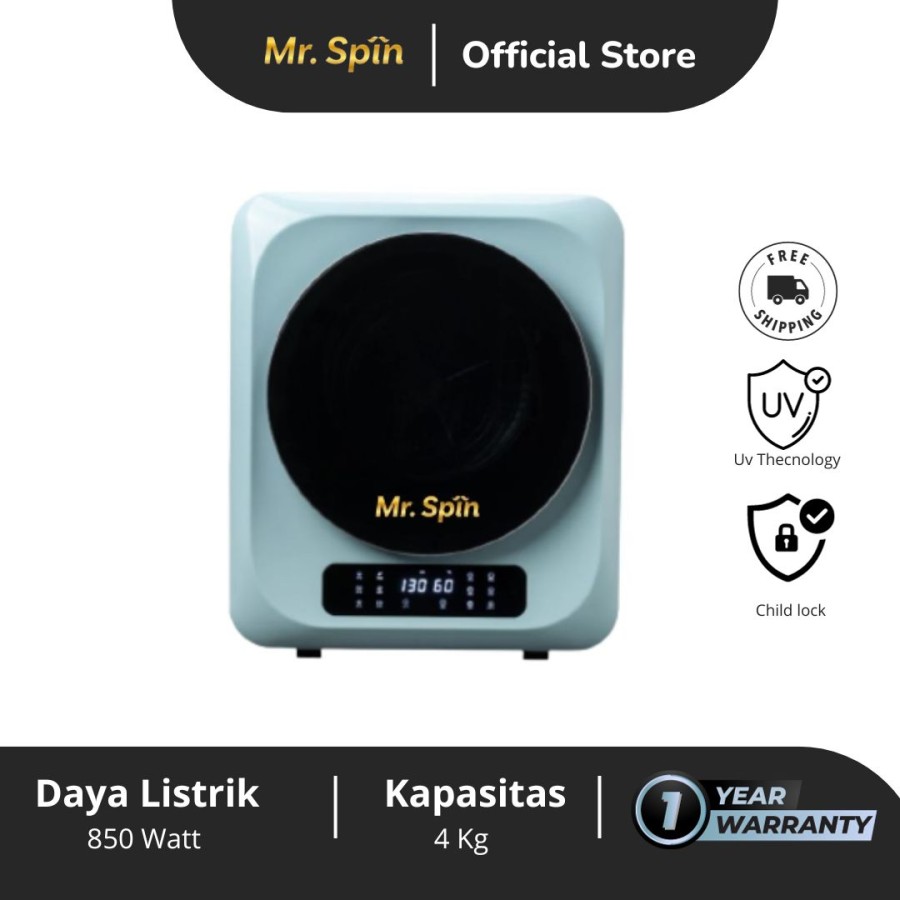 Mini Dryer Mr.Spin Blue | Mesin Pengering Pakaian