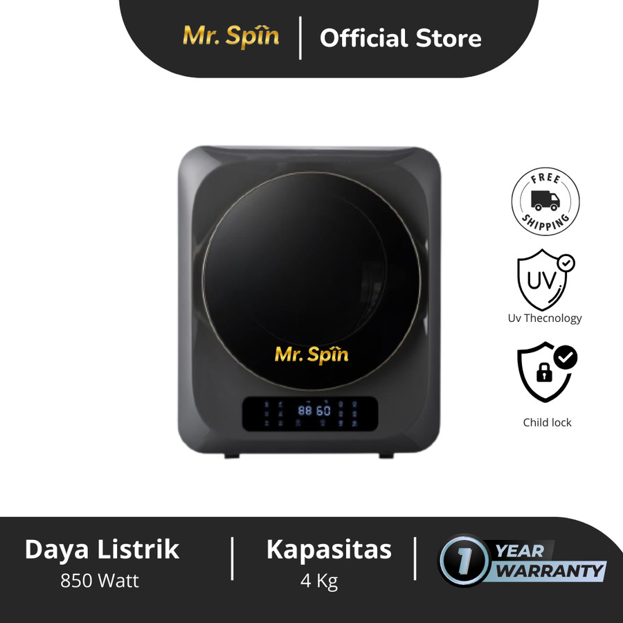 Mini Dryer Mr.Spin Black | Mesin Pengering Pakaian