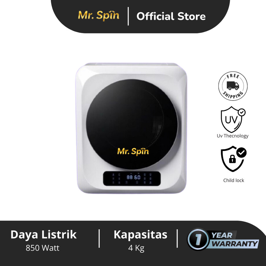 Mini Dryer Mr.Spin White | Mesin Pengering Pakaian