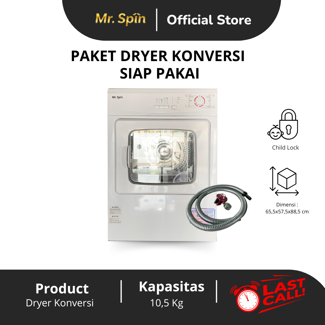 Mesin Pengering Mr. Spin Kotak | Dryer Mr. Spin Kotak 10 Kg Konversi