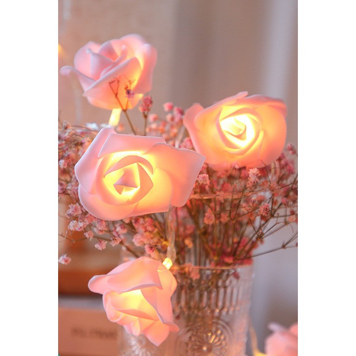 LAMPU HIAS BUNGA MAWAR BATERAI / ROSE LIGHT LED LAMPU HIAS /TUMBLR BUNGA MAWAR / ROSE STRING LIGHT