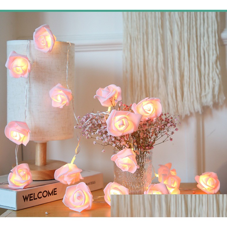 LAMPU HIAS BUNGA MAWAR BATERAI / ROSE LIGHT LED LAMPU HIAS /TUMBLR BUNGA MAWAR / ROSE STRING LIGHT