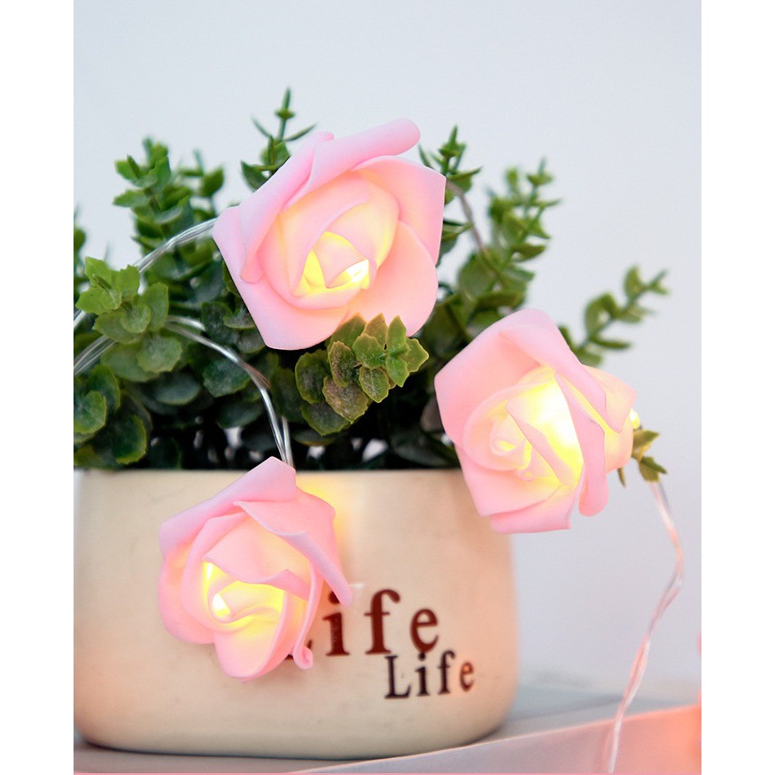 LAMPU HIAS BUNGA MAWAR BATERAI / ROSE LIGHT LED LAMPU HIAS /TUMBLR BUNGA MAWAR / ROSE STRING LIGHT