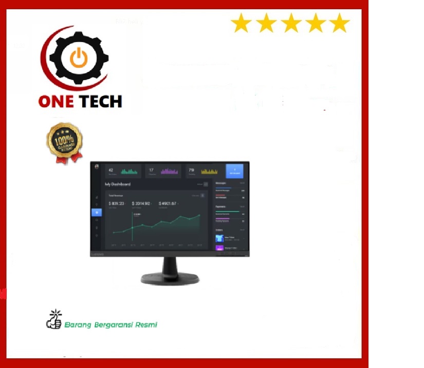 Lenovo Monitor D24-40 23.8" FHD VA Panel 75 Hz Anti-glare