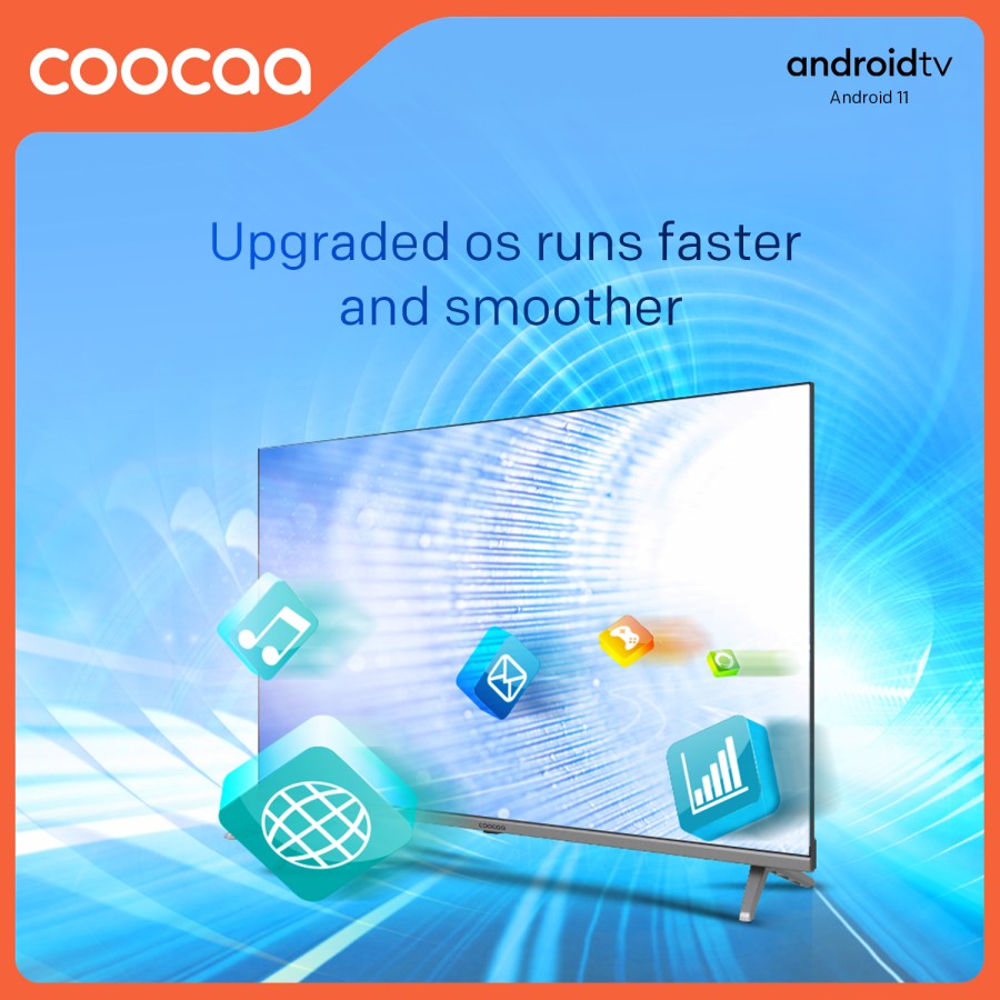 COOCAA LED TV 32 INCH -ANDROID 11.0- Digital TV - 2.4G/5G WIFI (32S7G)
