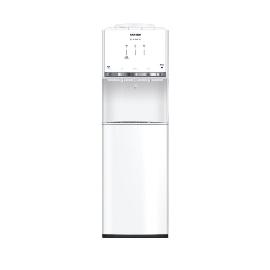 Sanken Dispenser Duo Galon Bawah Atas HWD-H231G Oasis Tempered Glass