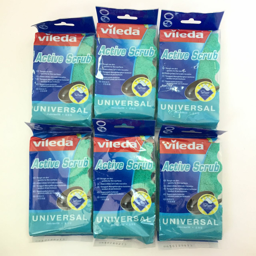 Vileda Active Scrub pack 6 Lebih hemat